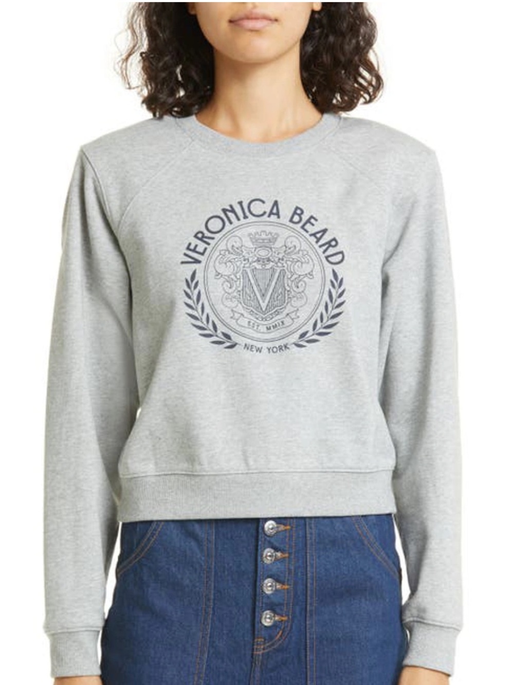 VERONICA BEARD
Beaumont Logo Sweatshirt In Heather Grey - Picture 5 of 6